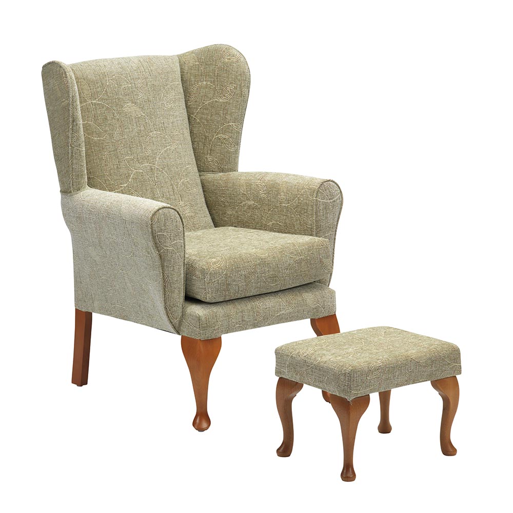 Queen anne sales high back chair